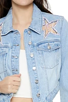 Rhinestone Star Trucker Jacket