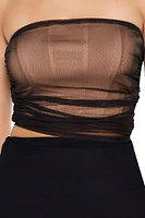 Mesh Corset Tube Crop Top