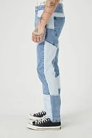 Slim-Fit Patchwork Jeans