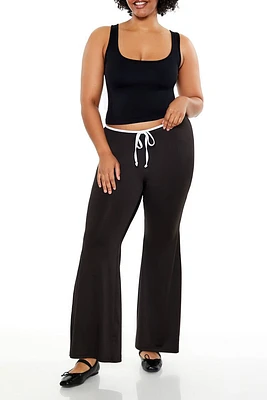 Plus Tie-Waist Flare Leggings