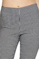 Gingham Mid-Rise Capri Pants