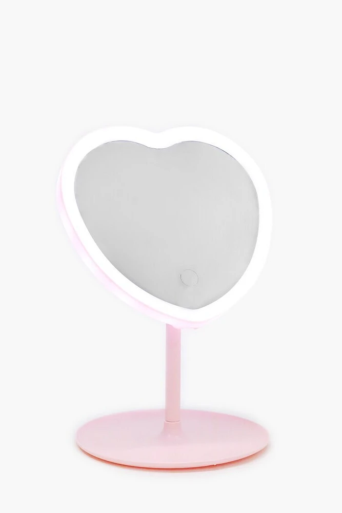 LED Heart Tabletop Mirror