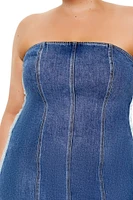 Plus Denim Mini Tube Dress