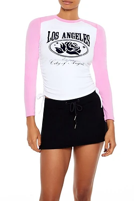 Ruched Los Angeles Graphic Tee