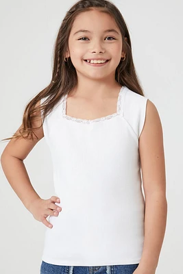 Girls Lace-Trim Sleeveless Top (Kids)