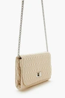 Quilted Flap Top Crossbody Bag