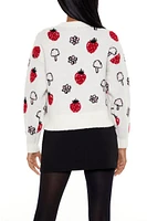 Strawberry & Mushroom Print Sweater