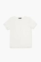 Girls Crochet Lace-Trim Tee (Kids)