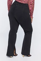 Plus High-Rise Split Flare Jeans