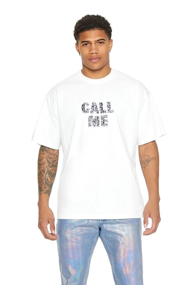 Beaded Call Me Graphic Tee