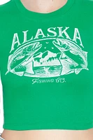 Alaska Fishing Graphic Baby Tee