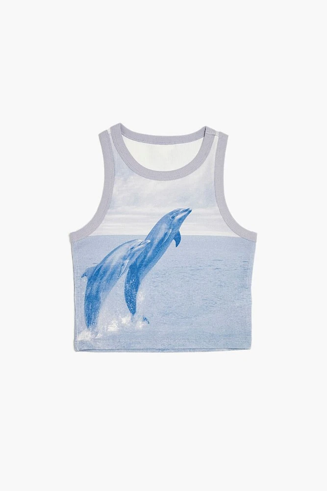 Girls Dolphin Graphic Tank Top (Kids)