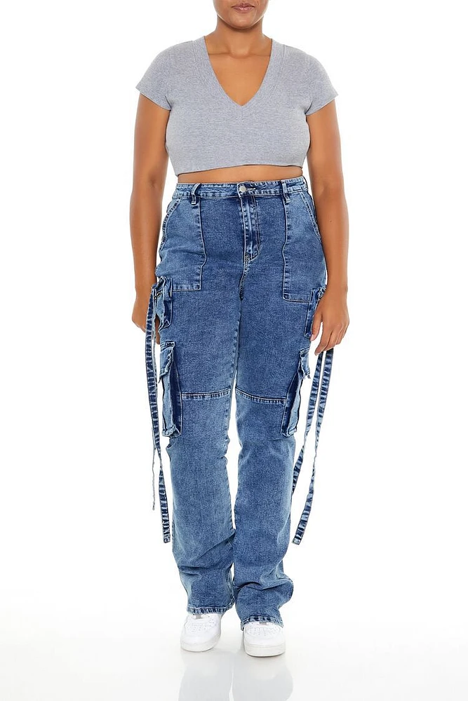 Plus Utility Cargo Jeans
