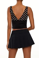 Polka Dot Cropped Tank Top