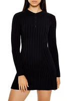 Sweater Shirt Mini Dress