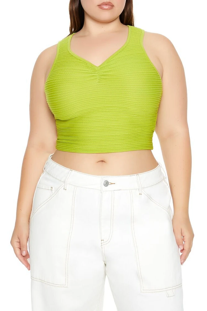 Plus Cropped Seamless Tank Top