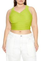 Plus Cropped Seamless Tank Top