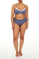 Plus Denim Underwire Bikini Top