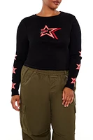 Plus Embroidered Star Top