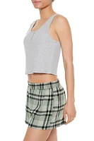 Cropped Pajama Tank Top