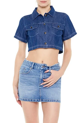 Cropped Denim Shirt