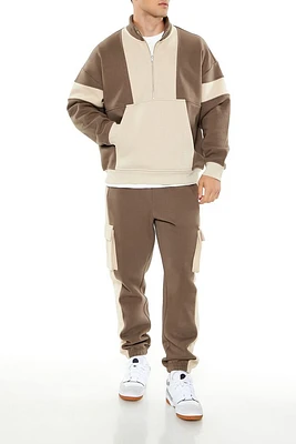 Fleece Colorblock Cargo Joggers