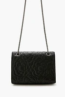 Floral-Quilted Crossbody Bag