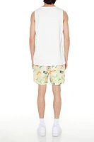 Fish Print Swim Trunks