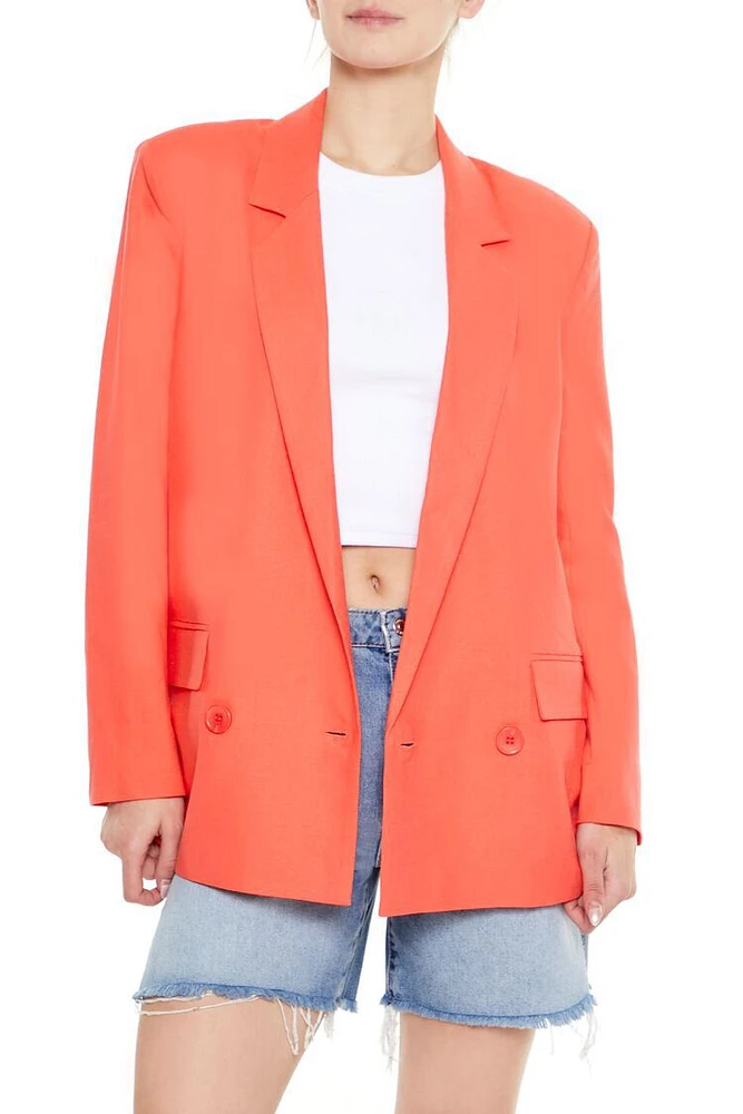 Notched Lapel Boxy Blazer