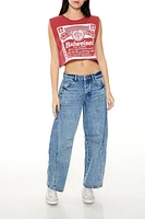 Mid-Rise Baggy Barrel Jeans