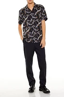 Leaf Print Short-Sleeve Shirt