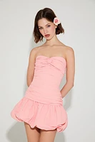 Betsey Johnson Bubble-Hem Mini Dress
