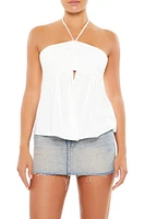 Split-Hem Halter Top