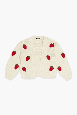 Girls Strawberry Cardigan Sweater (Kids)