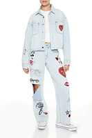 Cupid Patch Denim Trucker Jacket