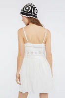 Floral Eyelet Cami Mini Dress