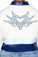 Plus Flaming Heart Moto Jacket