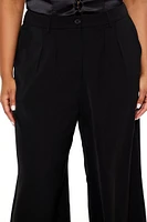 Plus Wide-Leg Trouser Pants