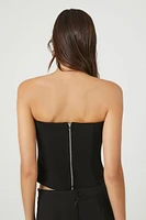 Pleated Strapless Top