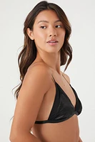 Satin Triangle Lingerie Bralette