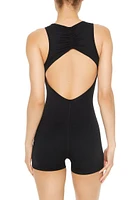 Active Ruched Cutout Romper