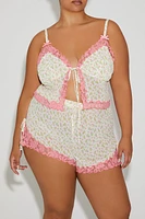 Plus Betsey Johnson Cami & Shorts Pajama Set