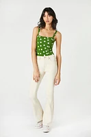 Polka Dot Seamed Bodysuit