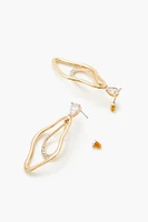 Abstract Hoop Drop Earrings