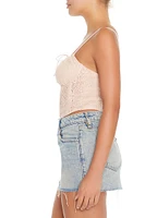 Crochet Bustier Cropped Cami