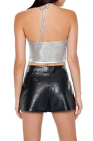 Metallic Halter Top