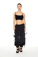 Bow Drawstring Parachute Pants