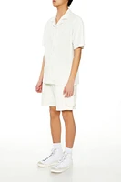Mid-Rise Drawstring Cargo Shorts