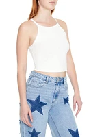 Rib-Knit Cropped Cami