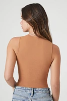 Sweater-Knit Sleeveless Bodysuit